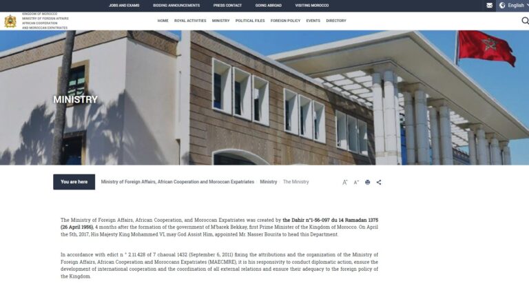 Ministry of Foreign Affairs African Cooperation and Moroccan Expatriates - Rabat - Morocco 2 MOF 002 768x415