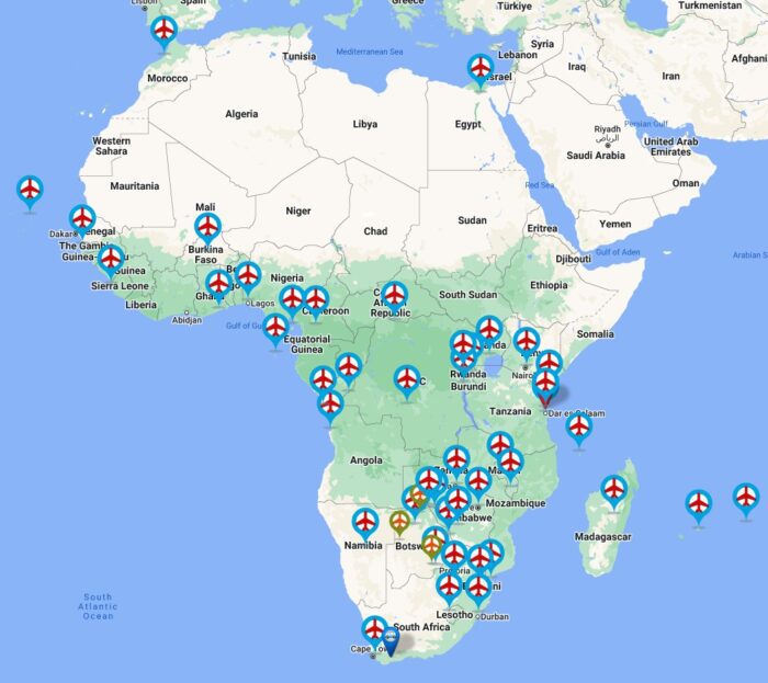 Air connectivity in Africa