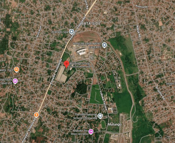 Kampala Industrial and Business Park from Google Maps