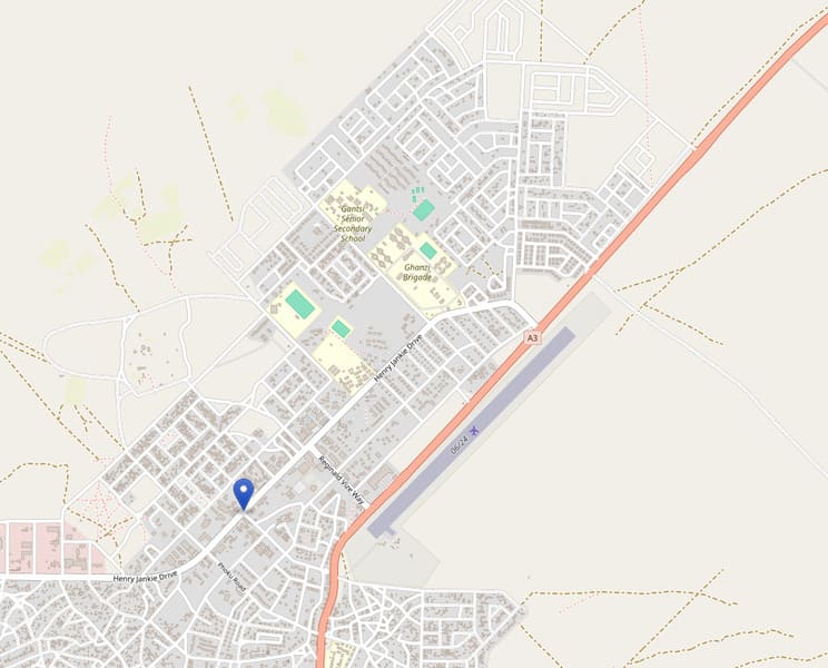 Ghanzi Airport image by OpenStreetMaps